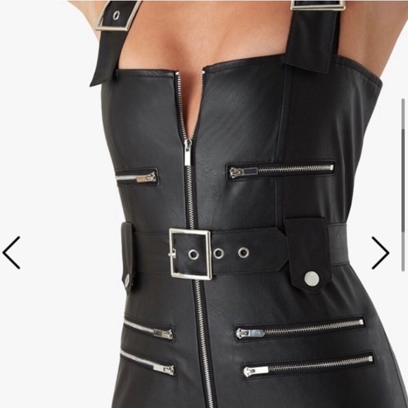 WeWoreWhat Vegan Leather Overalls - Picture 4 of 14